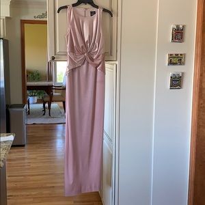 Adrianna Papell long blush colored dress